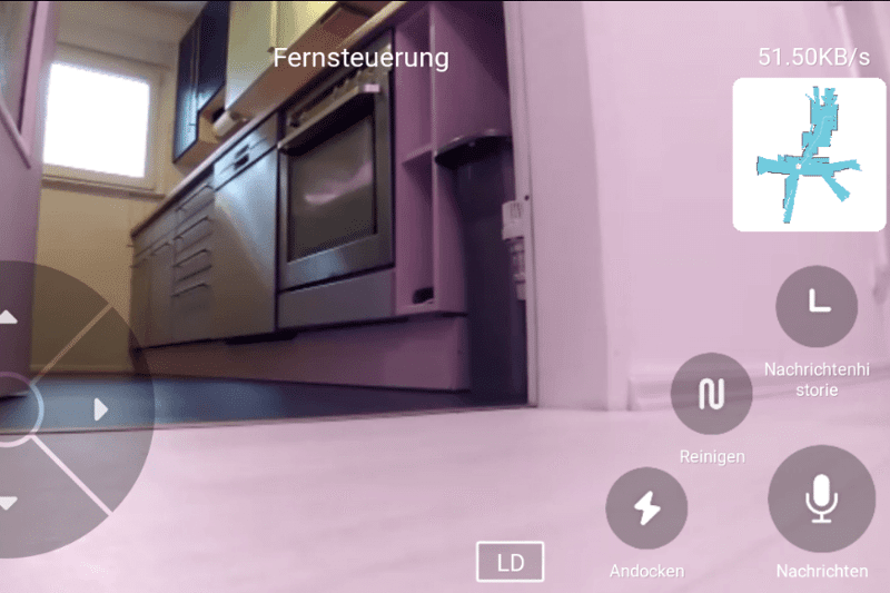 Remote-Viewing Technologie des Roborock S6 MaxV wird dazu eingesetzt, um zu schauen, ob der Backofen ausgemacht wurde.